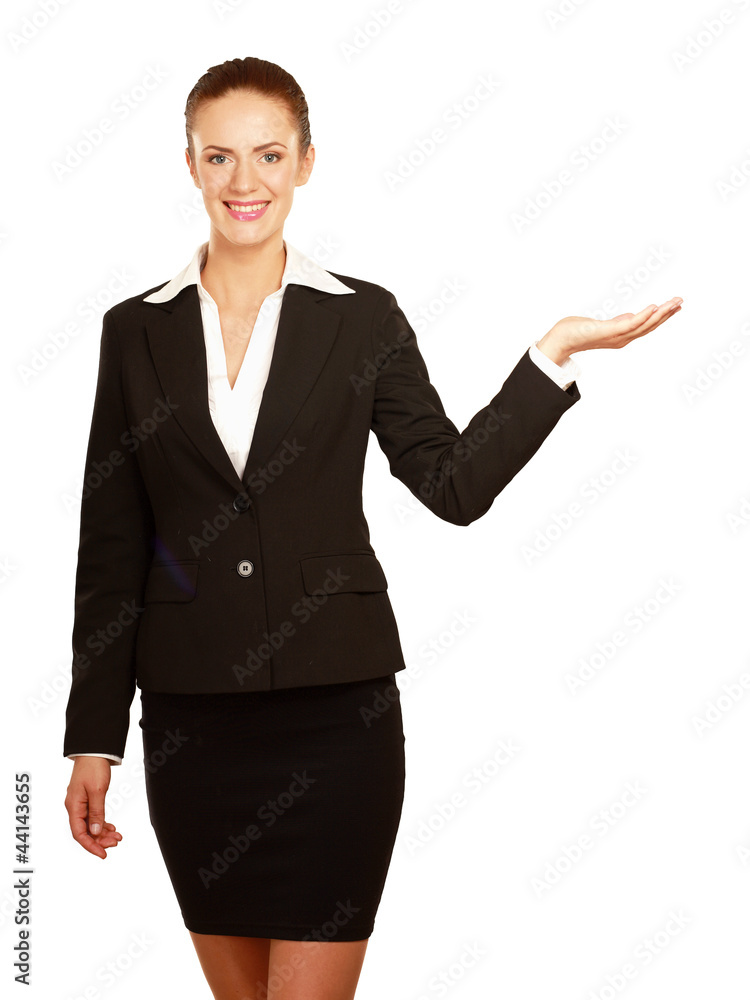 A young woman pointing at something A young woman pointing at something