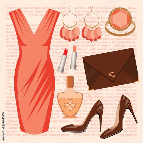 Fashion set with a dress