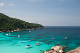 Boats on the water at the Similan Islands