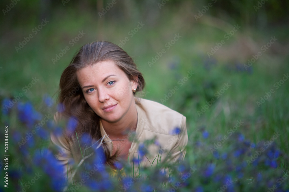 portrait of a girl with flowers