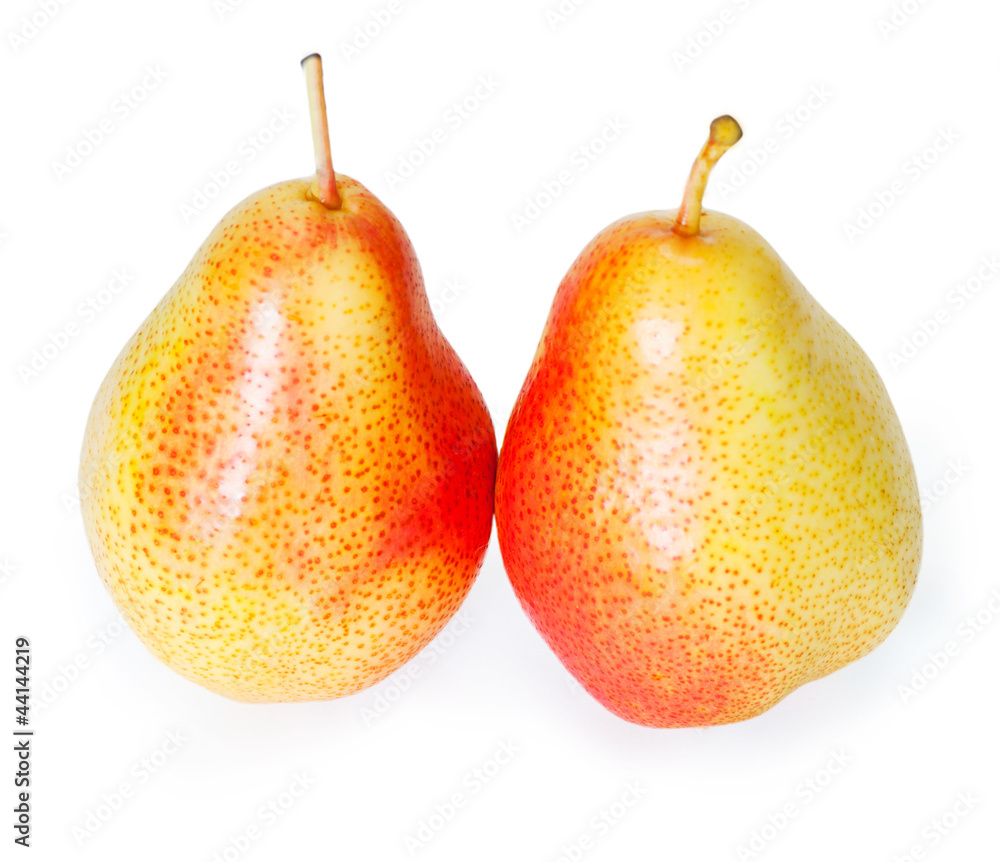 Group pears isolated on white background Group pears isolated on white background