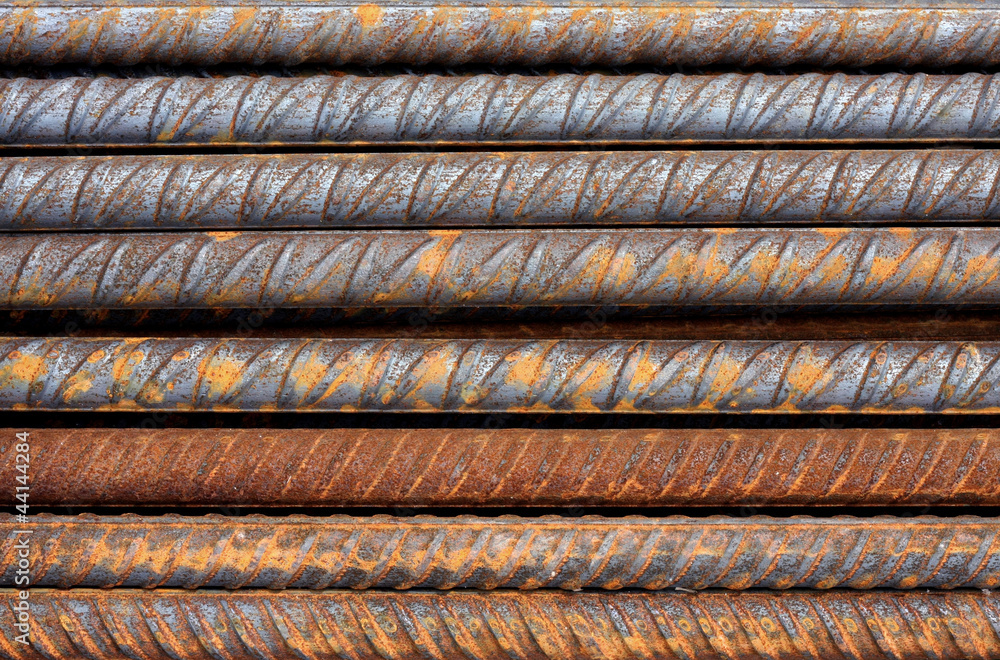 Rusty Rebar Rods Metallic Pattern