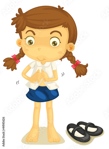 a girl in school uniform