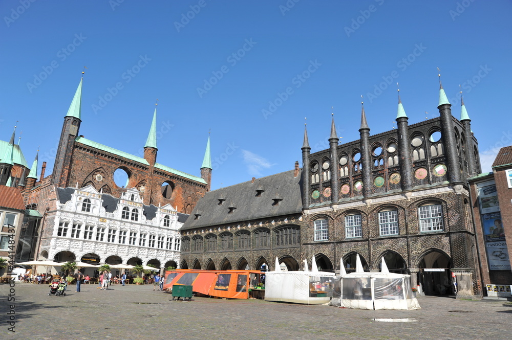 Lübeck, place de l'Hôtel de ville 2