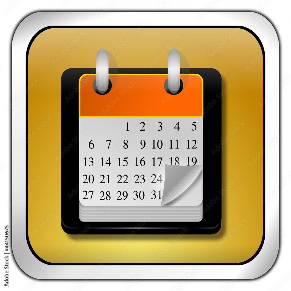Kalender Button Stock Vector | Adobe Stock