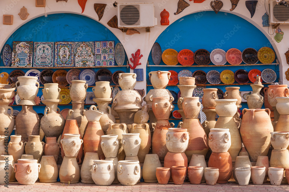 Naklejka premium Keramik der Berber aus Guellala/Tunesien