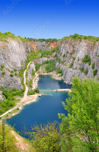 Stone quarry Big America near Prague, Czech Republic