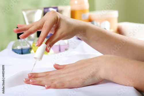 Female hands and manicure related objects