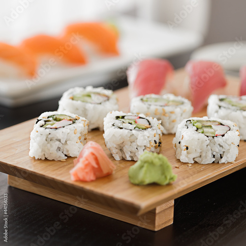 sushi - platter with california roll