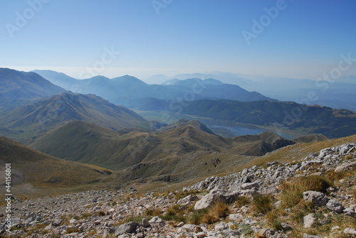 Panorama in estate delle montagne della regione Molise, Italia photo