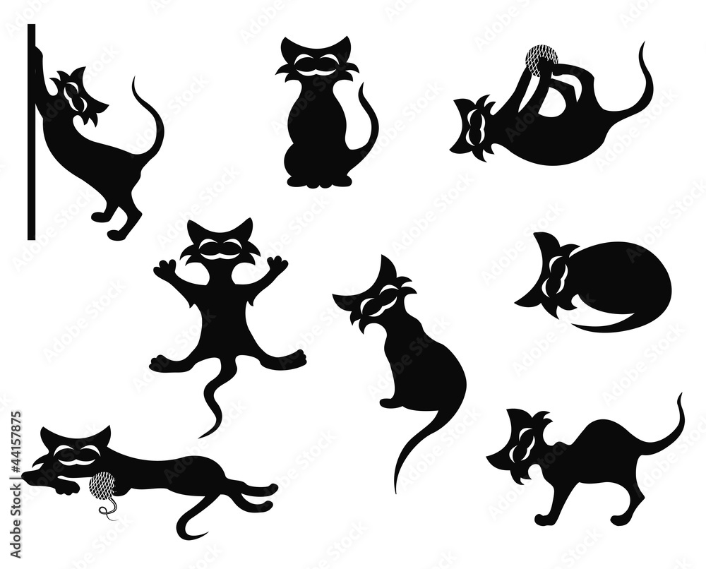 Cats silhouette