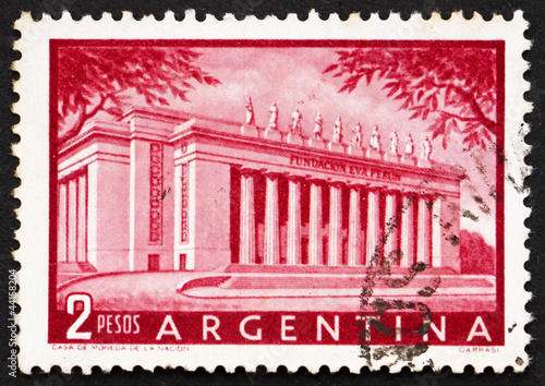 Postage stamp Argentina 1954 Eva Peron Foundation Building photo