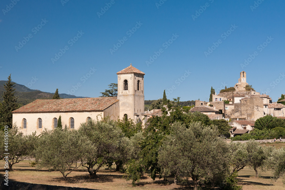 Town and church of Lourmarin in Provence