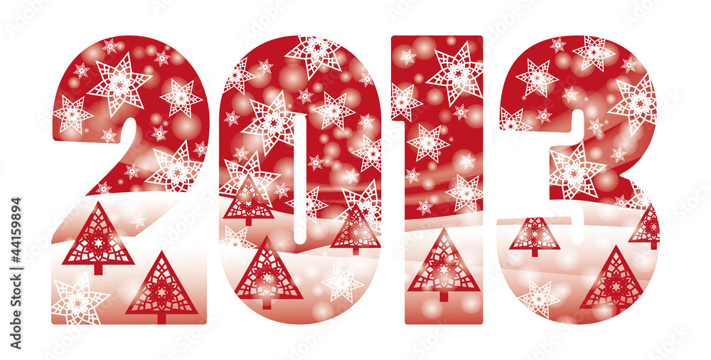 Fototapeta premium Happy New 2013 year banner, vector illustration
