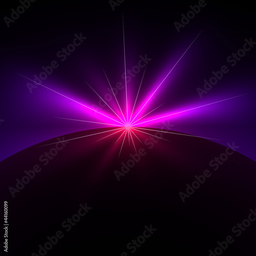 Space light flare vector background