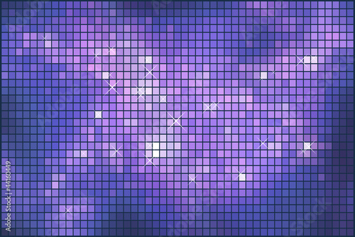 Abstract violet sparkling mosaic background.
