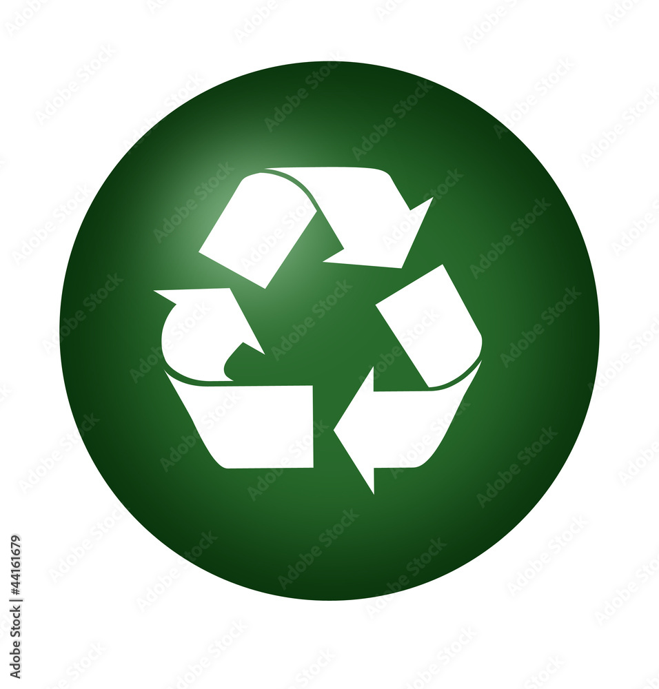 Green Recycle Button Green Recycle Button