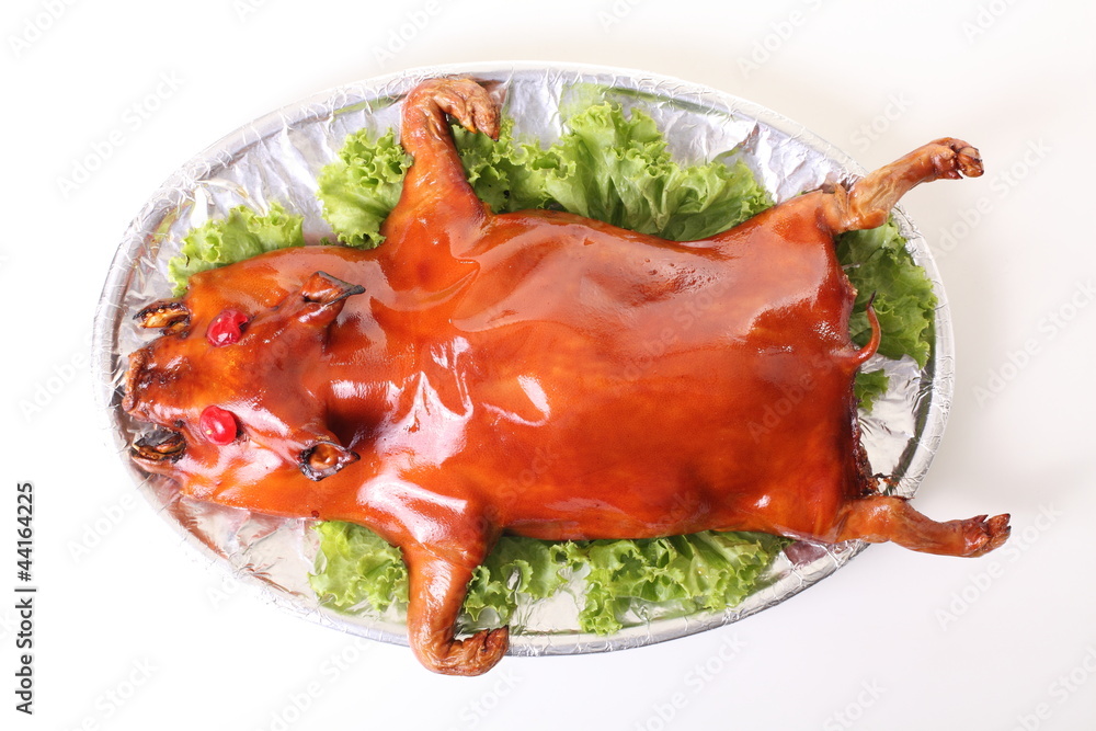 roasted pig, chinese food