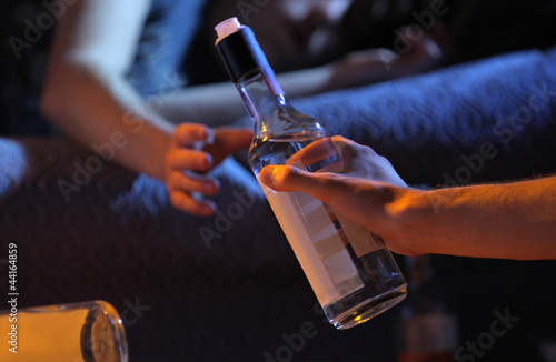 Teen alcohol addiction concept