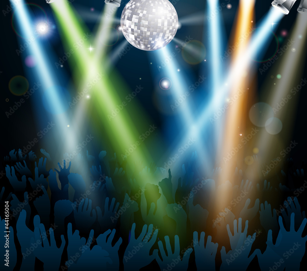 Mirror ball dance floor crowd Stock Vector Adobe Stock