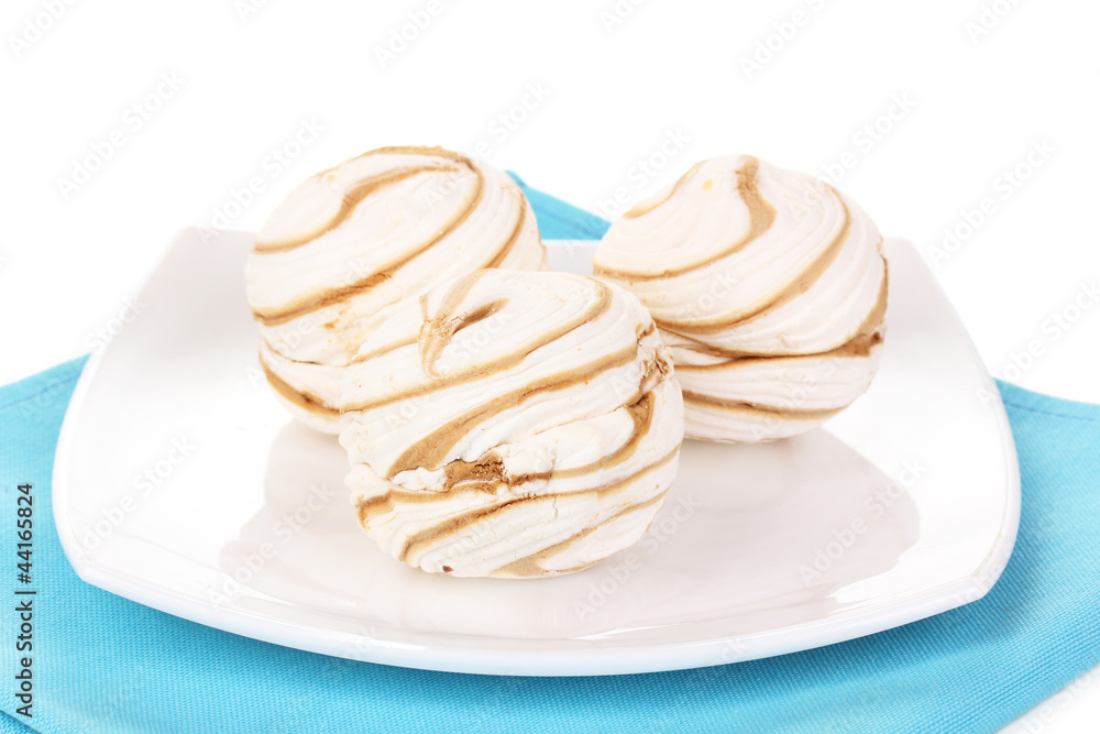Air marshmallows isolated on white Air marshmallows isolated on white