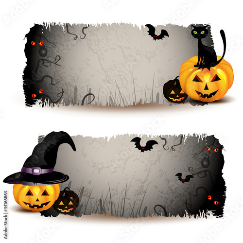 Halloween  banners with pumpkin