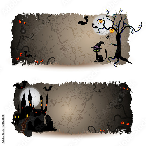 Halloween  banners with pumpkin