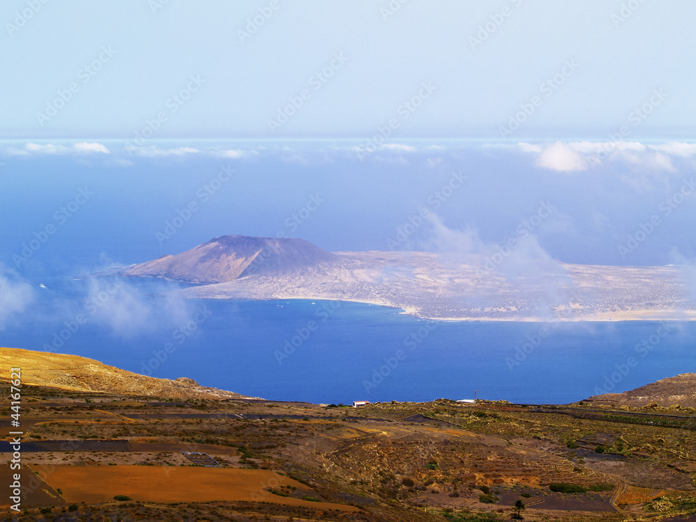 La Graciosa, view from Lanzarote, Canary Islands, Spain