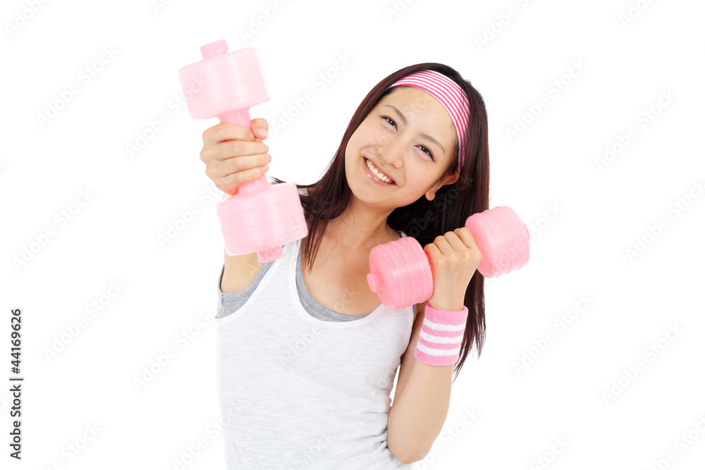 Beautiful young woman doing fitness. Portrait of asian. Beautiful young woman doing fitness. Portrait of asian.