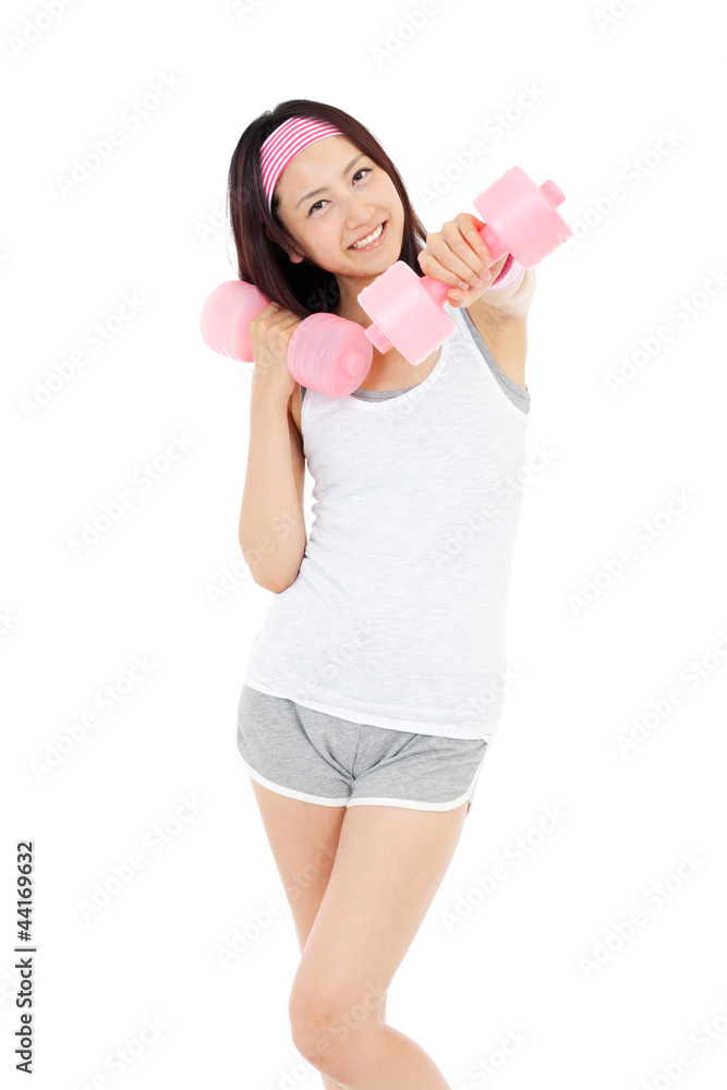 Beautiful young woman doing fitness. Portrait of asian. Beautiful young woman doing fitness. Portrait of asian.