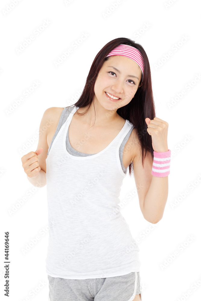 Beautiful young woman doing fitness. Portrait of asian. Beautiful young woman doing fitness. Portrait of asian.