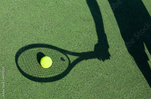 shadow of a tennis player