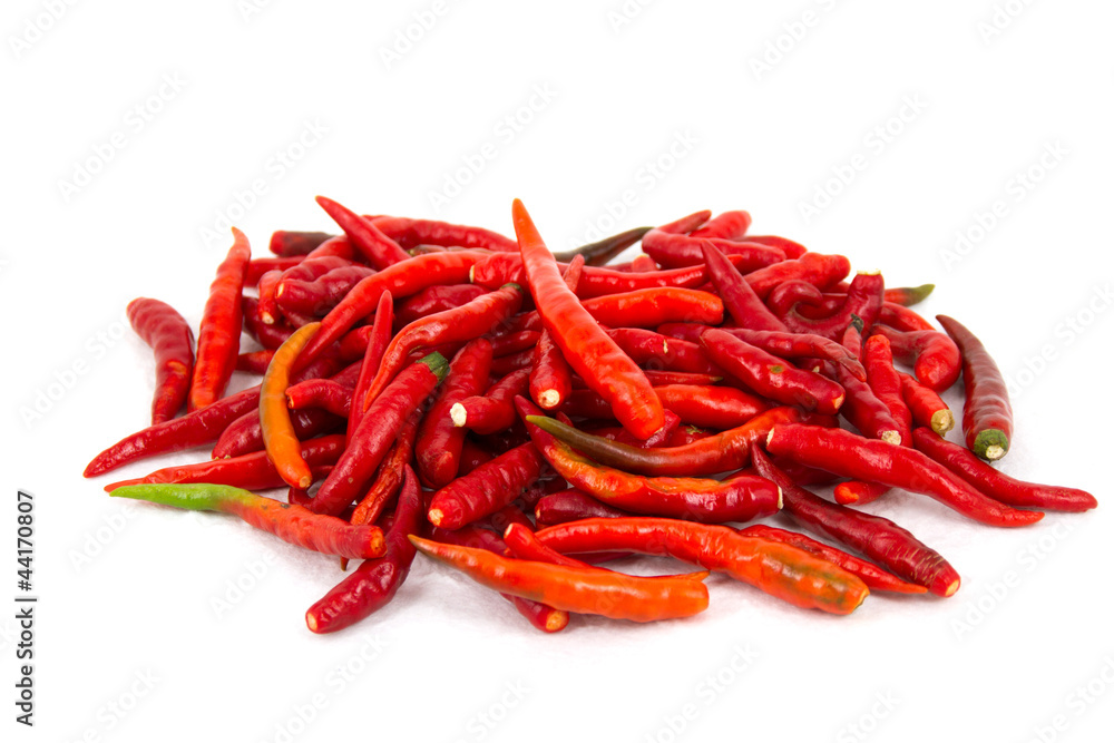 Basket of long red chillies
