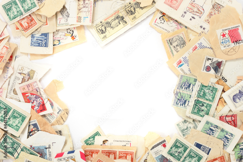 postage stamps background