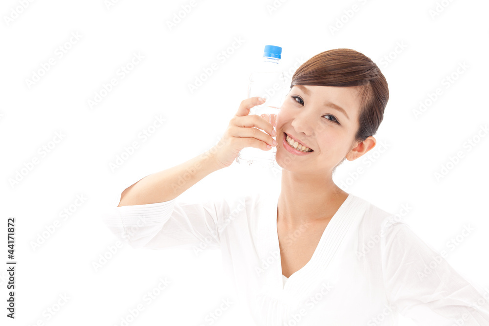 attractive asian woman with pure water attractive asian woman with pure water