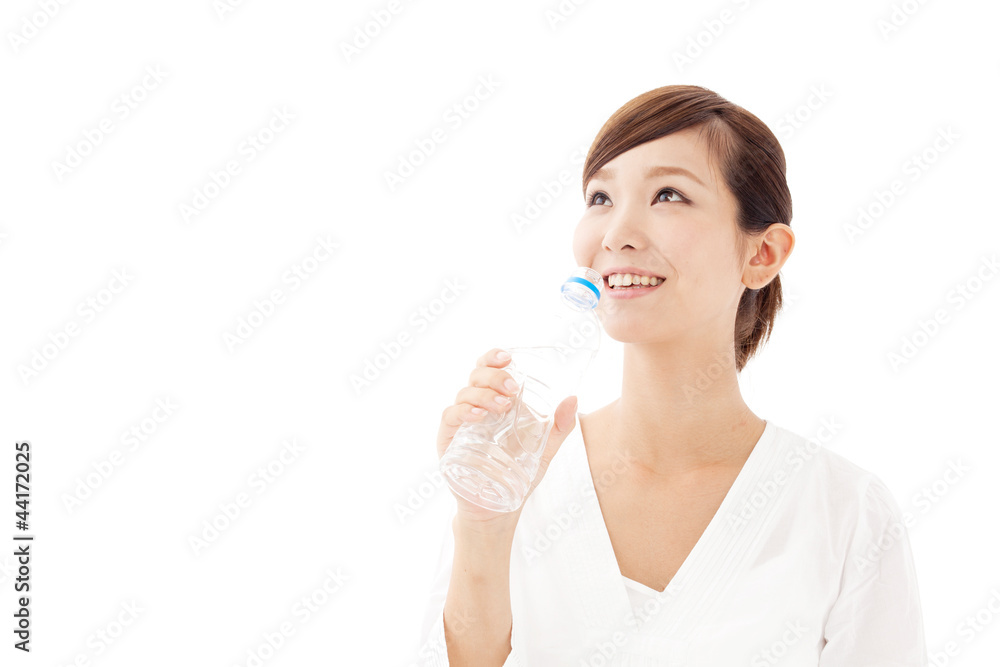 attractive asian woman with pure water attractive asian woman with pure water