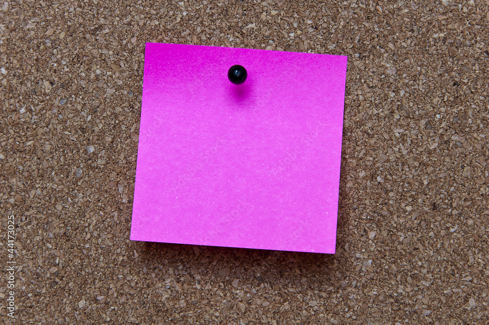 bulletin board with a sheet for notes bulletin board with a sheet for notes