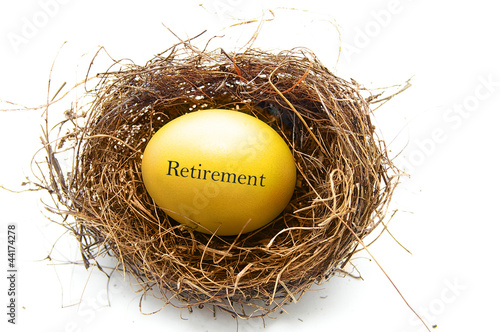 golden retirement egg photo