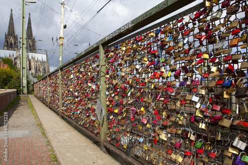 Locks on the Hohenzollern Bridge in Cologne