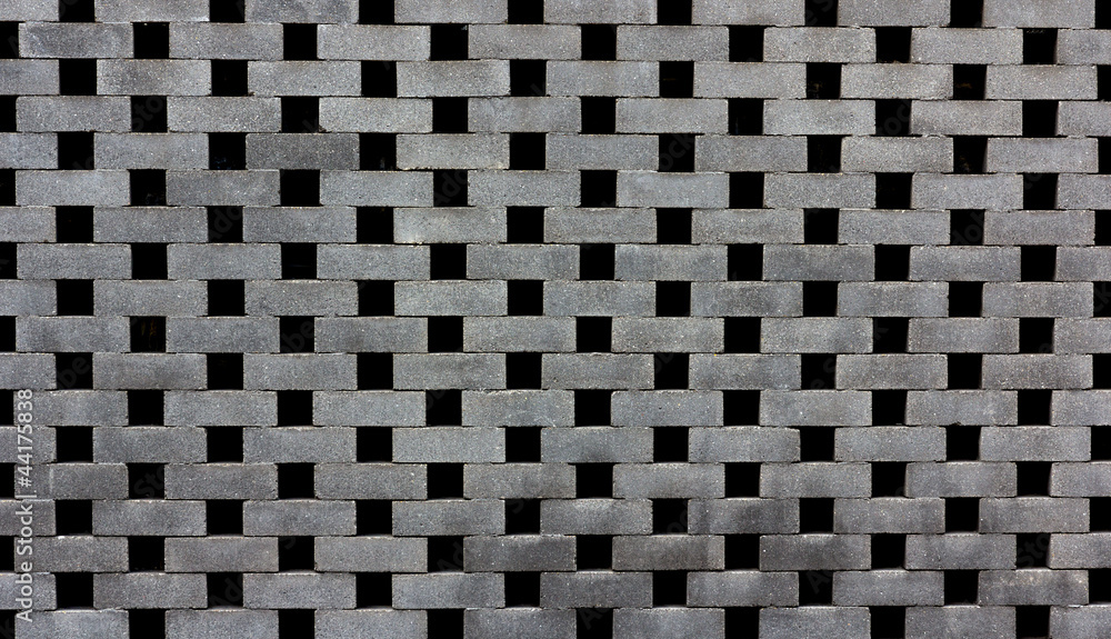 Brick wall with an open connection Brick wall with an open connection