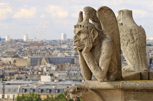 Chimera on Notre Dame Cathedral, Paris