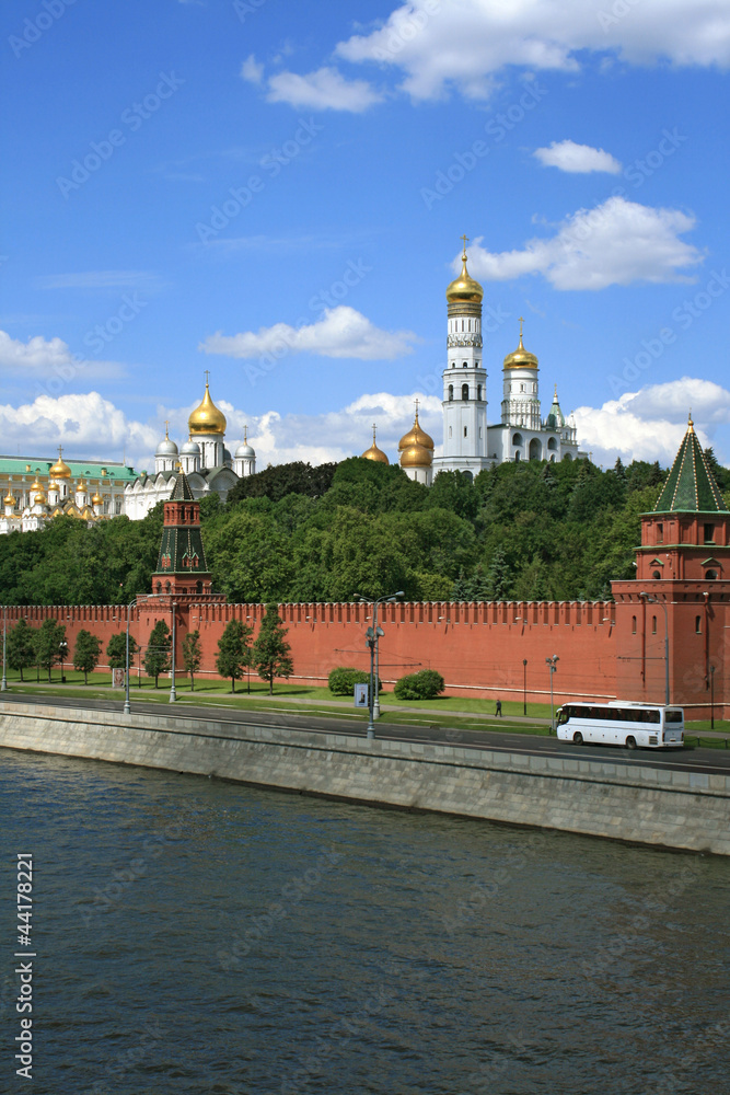 Moscow Kremlin over river