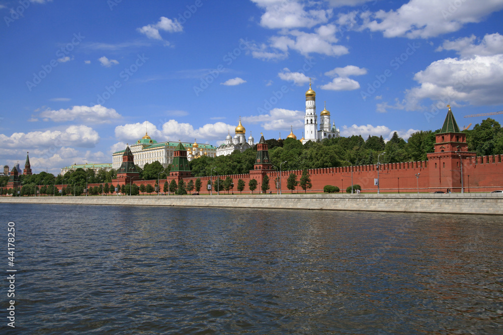 Moscow Kremlin over river