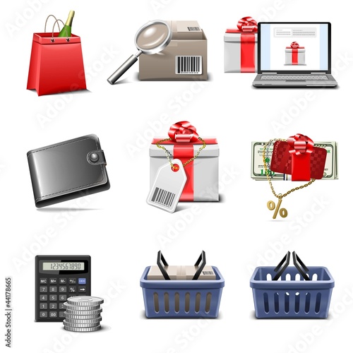 shopping vector icon set part 4
