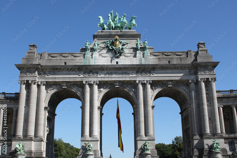 The triumphal arch of the Cinquantenaire in Brussels