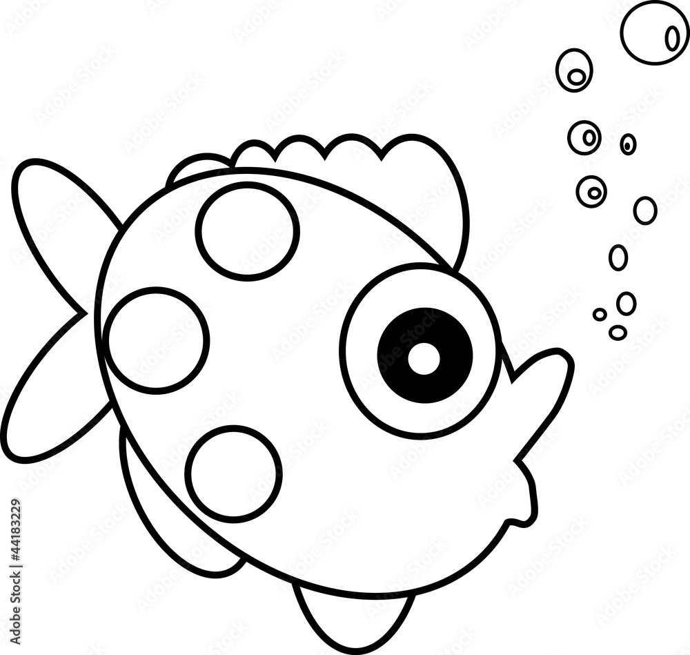 Obraz premium Fish eyes vector paint by illustrator