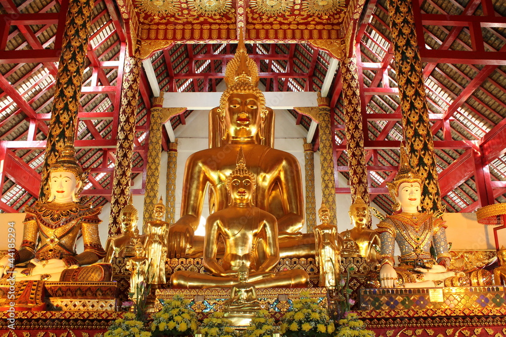 Buddha statues  Wat Suan Dok Chiang Mai of Thailand