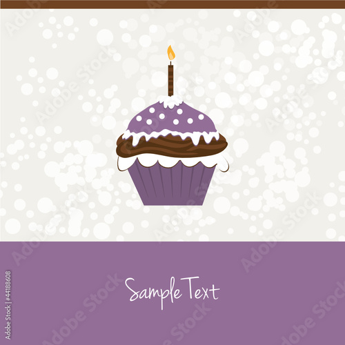 Cupcake mit Geburtstagskerze
