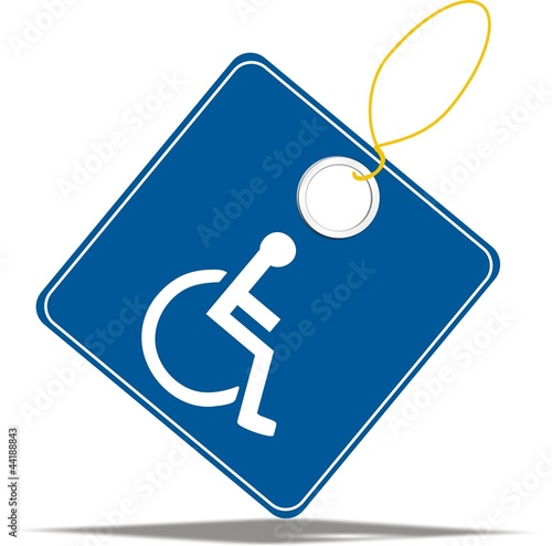 étiquette handicapé