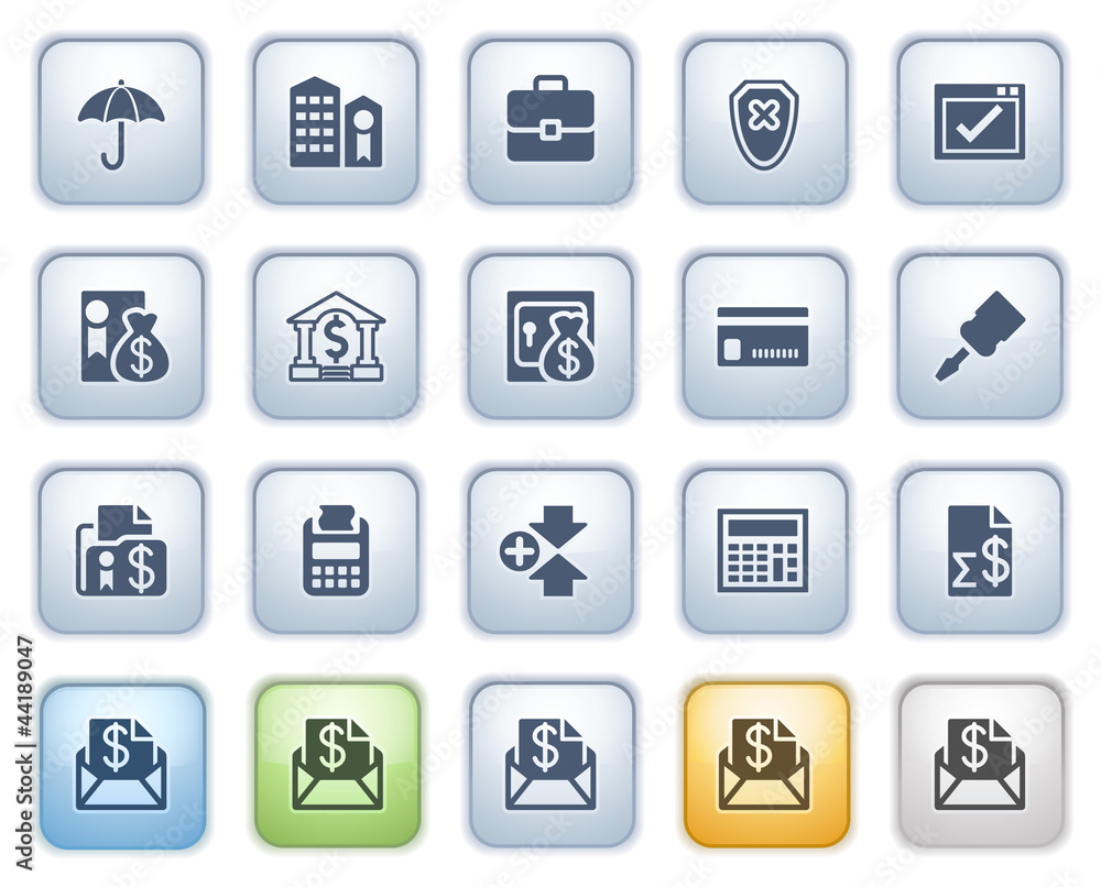 Banking icons. Color series. Banking icons. Color series.